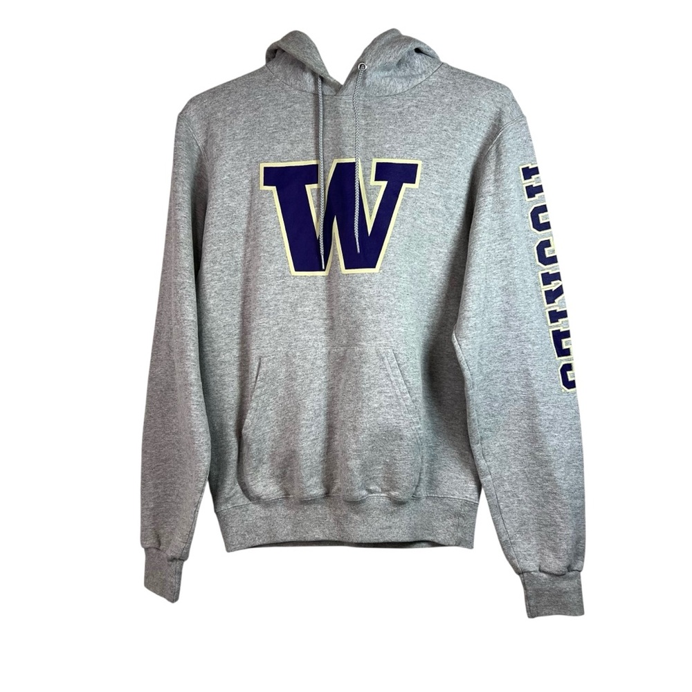 Champion Washington Huskies Gray Pullover Hoodie Sweater Size S
